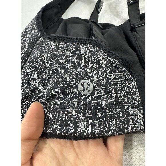 Lululemon Ta Ta Tamer III Rio Mist Black Womens 34DD? Sports Bra EUC Read - Picture 5 of 7